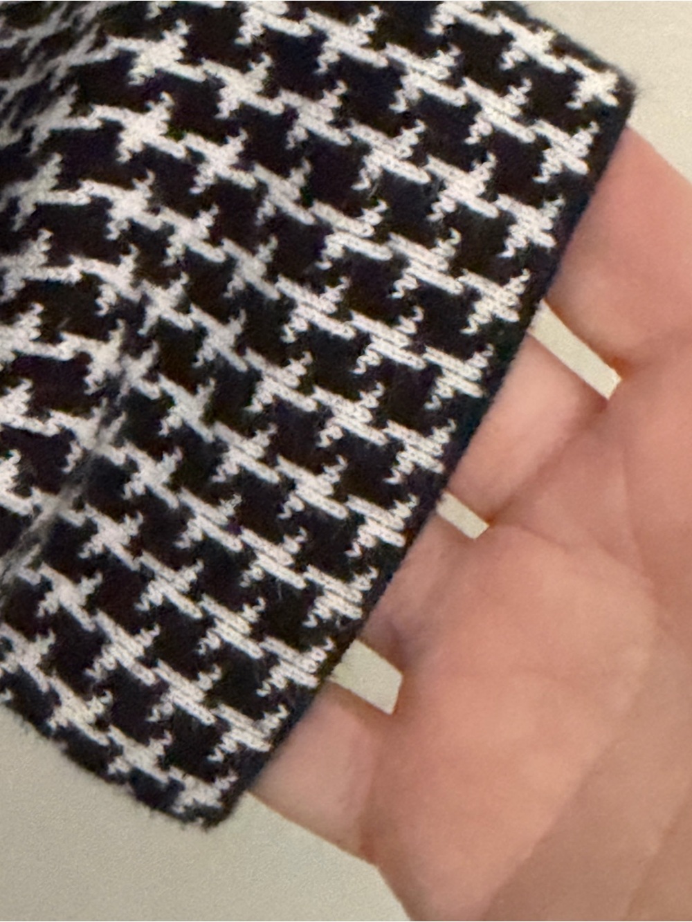 CHAPS Houndstooth 3 Button Casual Blazer Jacket Women's Size Medium Black/White - Picture 9 of 14